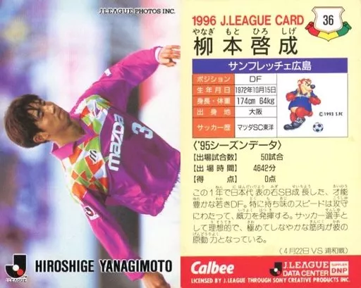 スポーツ/Jリーグ選手カード/Jリーグチップス1996/サンフレッチェ広島