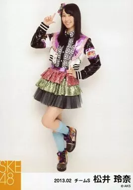 生写真(AKB48・SKE48)/アイドル/SKE48 松井玲奈/全身・衣装黒紫・左手