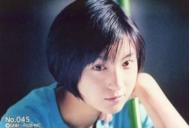 生写真(女性)/アイドル No.045 ： 広末涼子/顔アップ・衣装青T