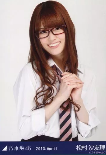 生写真(乃木坂46)/アイドル/乃木坂46 松村沙友理/上半身・制服・眼鏡