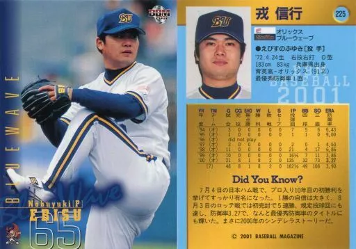 65 BBM2001 オリックス No.225 戎信行 225:戎信行<ORIX巴法羅> | 玩具模型| Suruga-ya.com