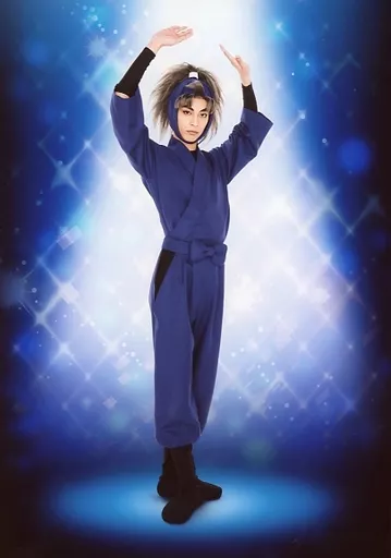 生写真(男性)/俳優 栗原大河(竹谷八左エ門)/背景青・キャラクター