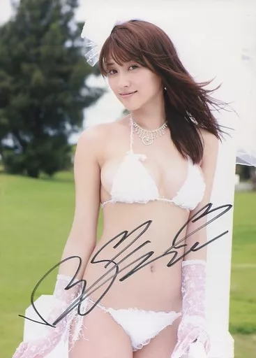 【直筆サイン色紙】原幹恵　グラビアアイドル　1点もの ✨ 生写真(女性)/グラビアアイドル ☆原幹恵/直筆サイン入り・膝上・水着
