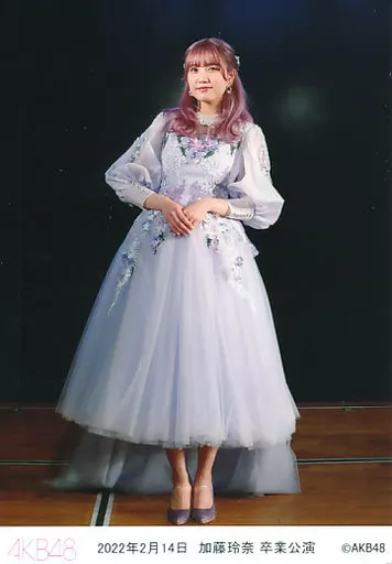 akb48 graduation dress Official photo (AKB48, SKE48) / idol / Rena Kato / February 14, 2022 Rena Kato Performance / AKB48 Theater Performance Memorial Assembly Official photo plus size
