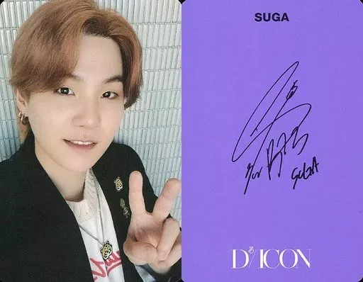 BTS BIL ポニカ SUGA サイン BTS SUGA サイン入り写真カード 2枚セット - メルカリ
