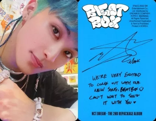 nct dream star マーク NCT DREAM / MARK / light blue on the back, with print sign and