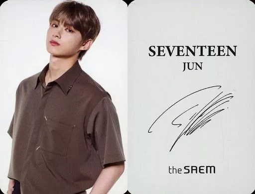 SEVENTEEN/JUN / Reverse side print with signature / 