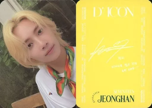 SEVENTEEN/JEONGHAN / Reverse side print with signature / 