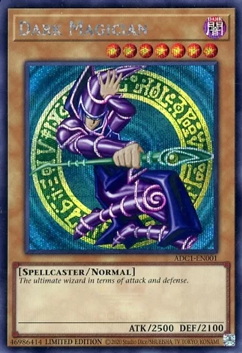 遊戯王/SE/通常モンスター/アディダス　オリジナルス×遊☆戯☆王デュエルモンスターズ　ADC1-EN001[SE]：【ランクS】DARK MAGICIAN/ブラック・マジシャン Yu-Gi-Oh / SE / Normal Monster / English version / Adidas