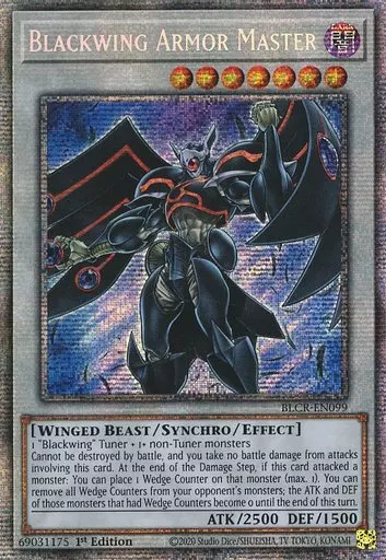 遊戯王/PSE/シンクロモンスター/英語版/Battles　of　Legend：Crystal　Revenge　BLCR-EN099[PSE]：Blackwing Armor Master/ＢＦ－アーマード・ウィング BLCR-EN099 [PSE] : Blackwing Armor Master/BF-Armored wing