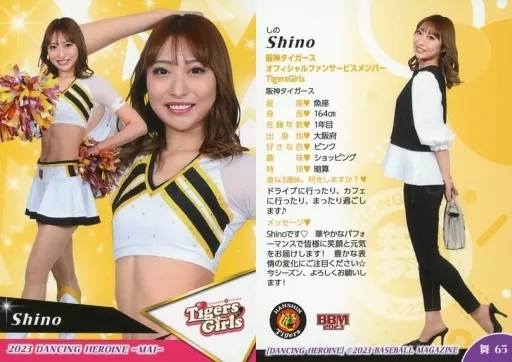 2023 BBM チアリーダー 舞 Shino しの TigersGirls 直筆サインカード