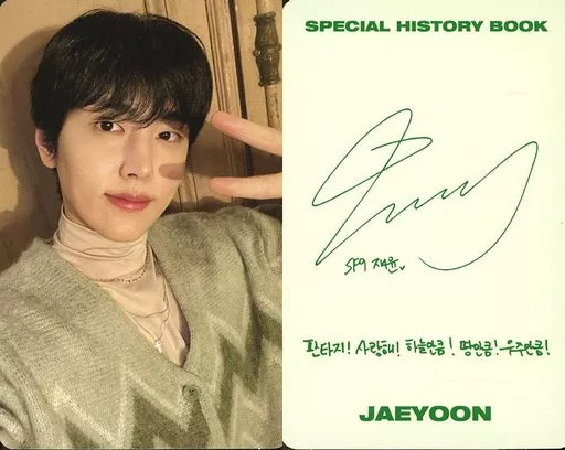 SF9/JAE YOON / Back Green / With Print Signature and Message