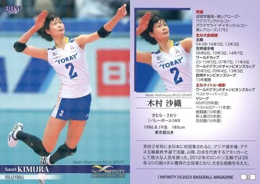 33 [Regular Card] : Saori Kimura (Kira Card version) | Toy