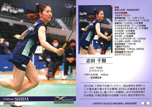 【希少】志田千陽　バドミントン　トレーディングカード浴衣 最大80％オフ 希少】志田千陽 バドミントン トレーディング