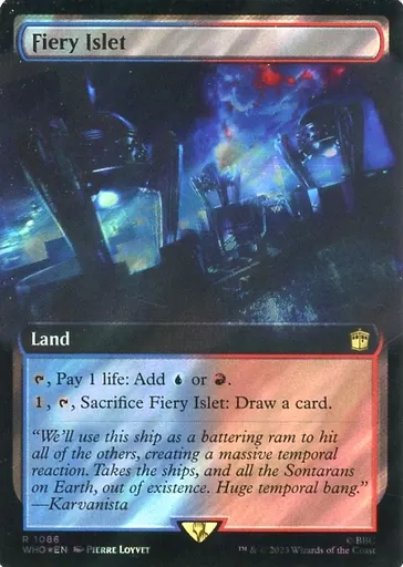 1086 [R] : [WHO] [Surge FOIL] [Extended Art Version] Fiery Islet
