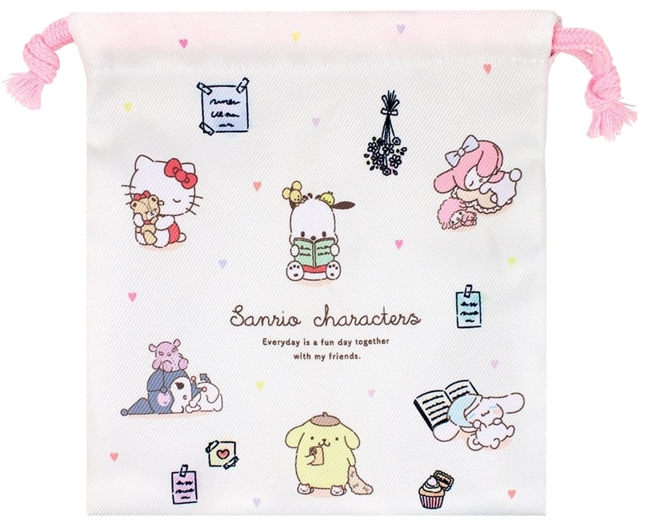 Fluffy Romantic Plastic Cup & drawstring bag Set 
