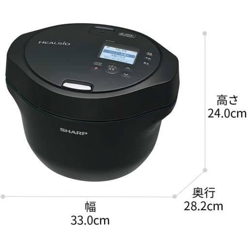 夏普无水自动烹饪锅Healsio Hot Cook 1.6L(黑色)[KN-HW16G-B] | 电器