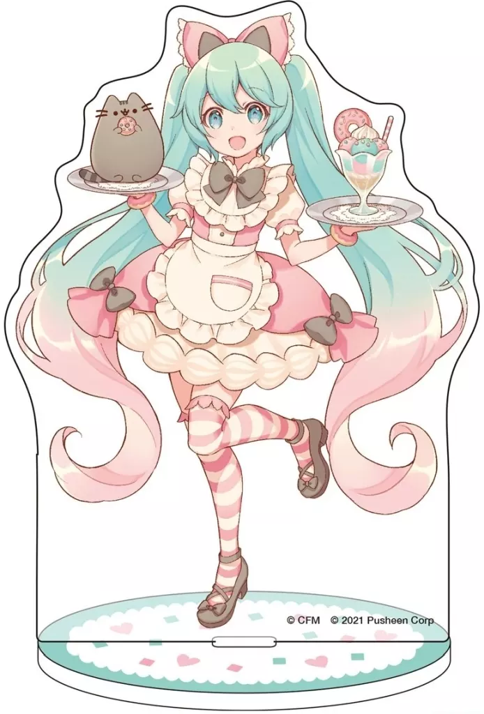 初音ミク Pusheen プシーン コラボ アクスタ Digital Stars Hatsune Miku Pusheen Collaboration Acrylic Stand 