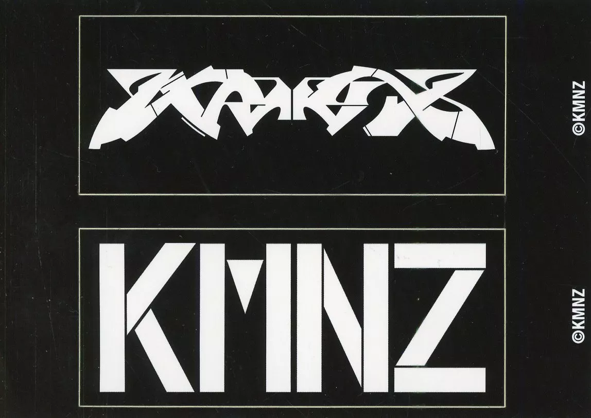 Goods set KMNZ (Logo) Sticker & T-Shirt black XS size 