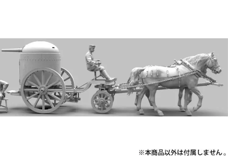 プラモデル 1/35 WW.I ドイツ ファーパンツァー用 輓馬 (2頭