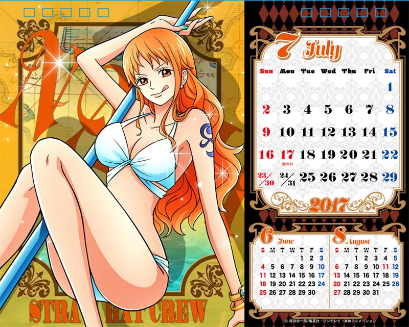 One Piece Body Calendar -Glamour - 2017 Desk Calendar | Goods