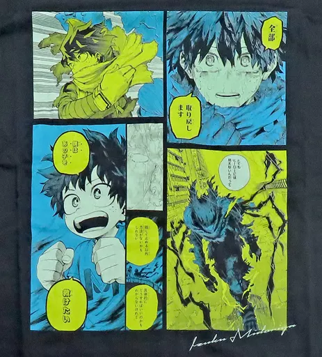 衣類 緑谷出久 ビッグシルエットTシャツ“HEROES” ブラック