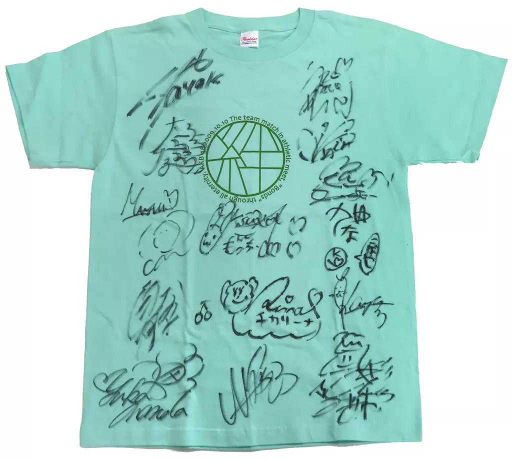 AKB48 チームK 大運動会 サイン入り絆Tシャツ AKB48 サイン入りTシャツ