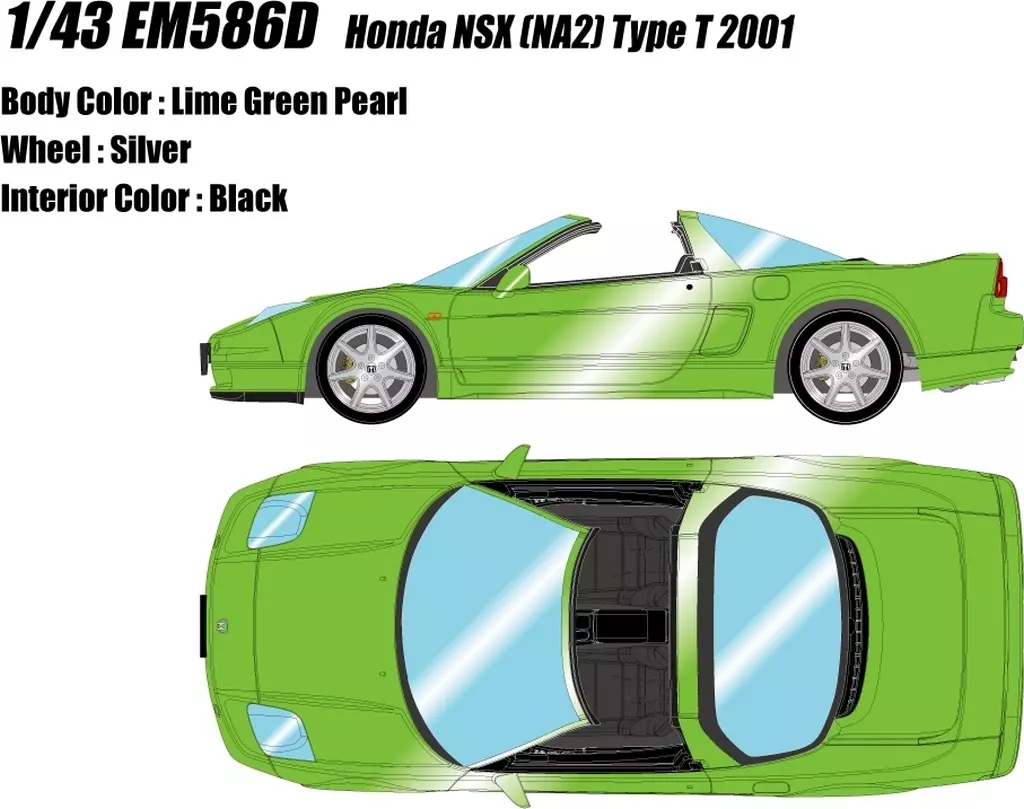 ミニカー　1/43 Honda NSX (NA2) Type T 2001(ミッドナイトパール) [EM586C] アイドロン 1/43 ホンダ NSX NA2 タイプT 2001 ミッドナイト