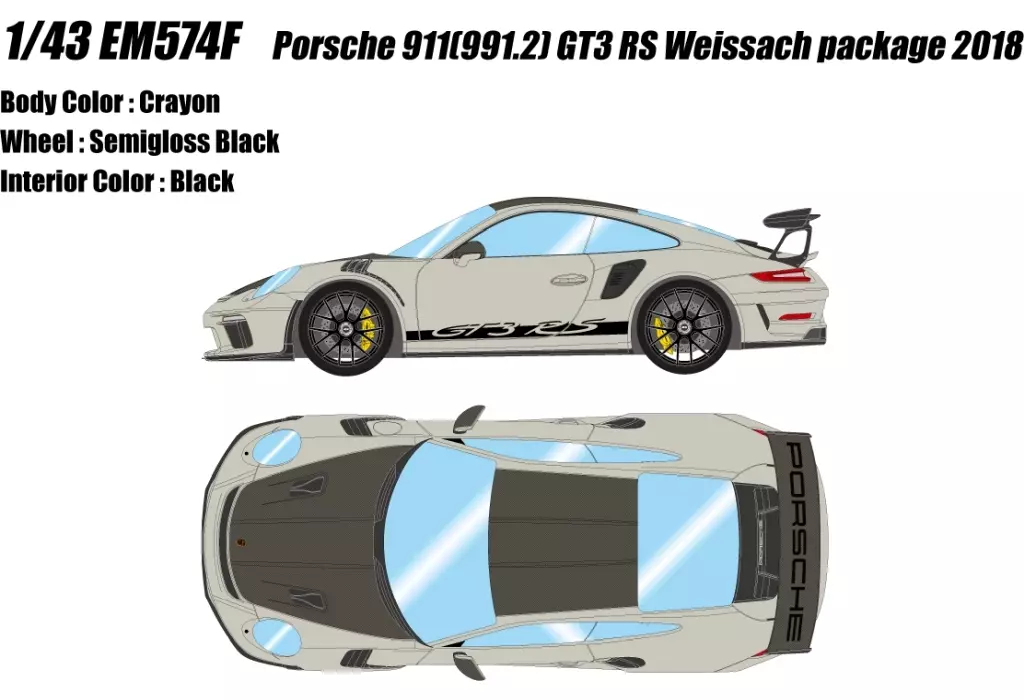Minicar 1/43 Porsche 911 (991.2) GT3RS Weissach package 2018