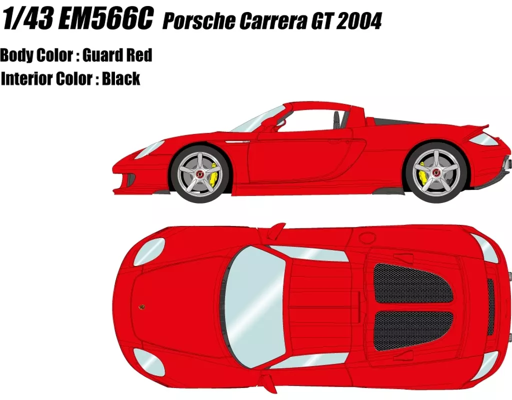 ミニカー　1/43 Porsche Carrera GT 2004(ガーズレッド) 「アイドロン・コレクション」 [EM566C] アイドロン】 1/43 ポルシェ カレラGT 2004 ガーズレッド [EM566C]