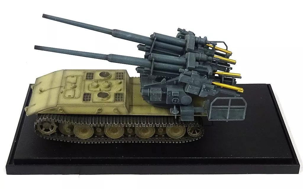 1/72德国E-100晶圆载具w/128mm FlaK40ツヴィリング高射炮1946年