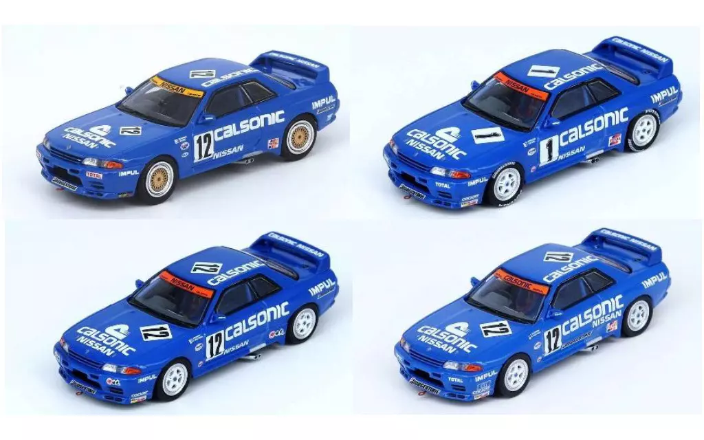 Minicar 1/64 Nissan Skyline GT-R R32 Calsonic 4-Piece Set JTC 1990