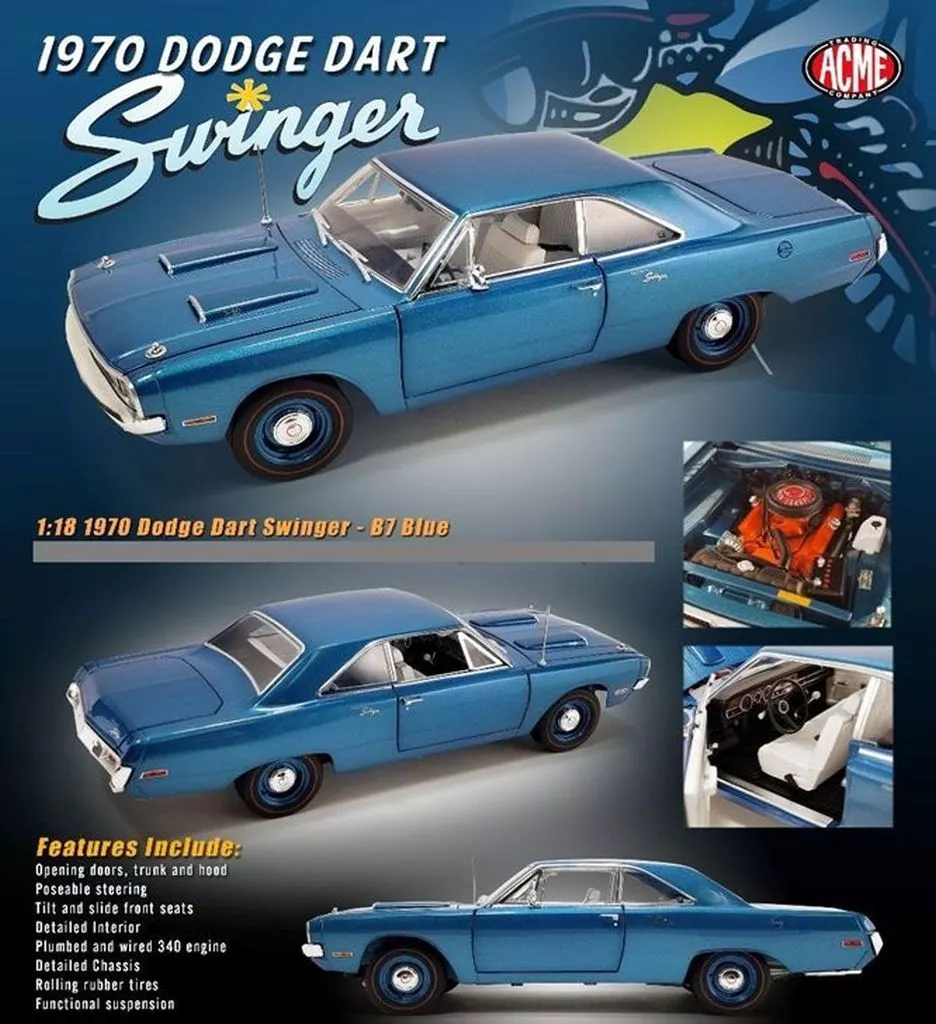 1:18 ACME - Dodge Dart 440 GTS Coupe (1969), POŠTOVNÉ ZDARMA 1:18 ACME - Dodge Dart 440 GTS Coupe (1969), POŠTOVNÉ ZDARMA