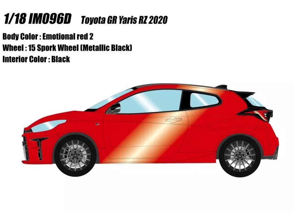 ミニカー　1/18 Toyota GR Yaris RZ 2020(エモーショナルレッド2) [IM096D] IDEA】 1/18 トヨタ GRヤリス RZ 2020 エモーショナルレッド2