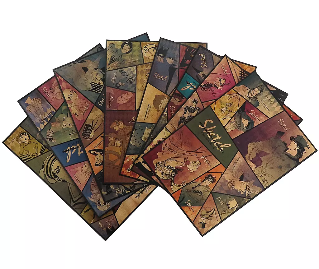 JOJO 荒木飛呂彦原画展　冒険の波紋　Sketch ステッカー　シール　グッズ シール・ステッカー [8枚欠品] JOJO'S Sketch Stickers(専用ケース付
