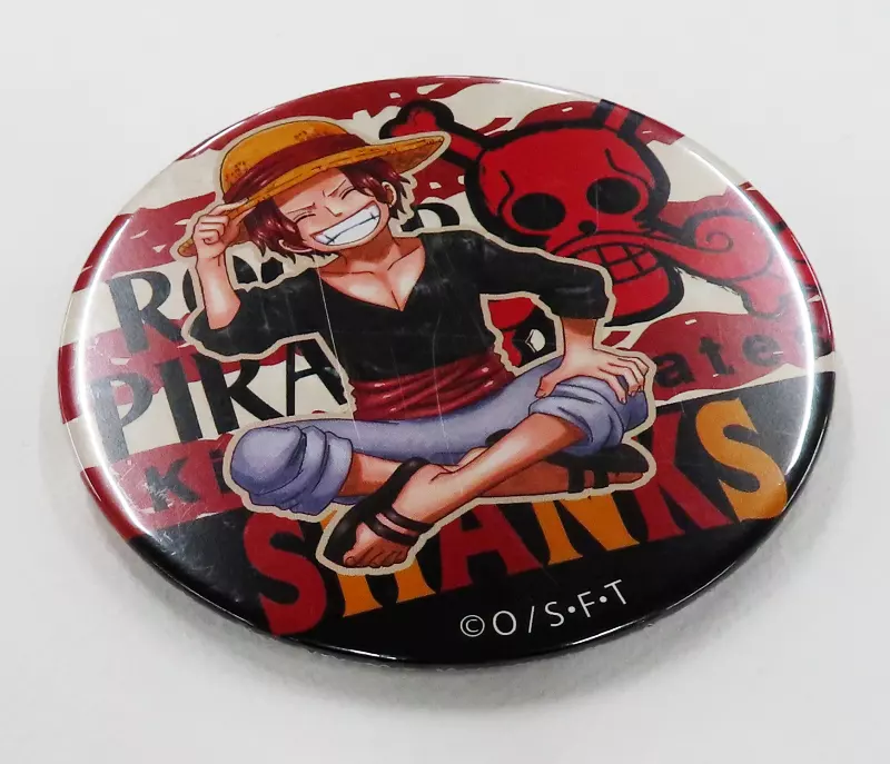 シャンクス オールフェイス ガシャ 缶バッジ 名シーン 横顔 RED
