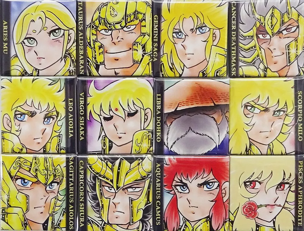 聖闘士星矢 EPISODE ZERO 黄金聖闘士 缶バッジセット 聖闘士星矢