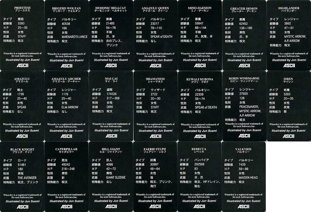 Character Card (Character Actor) [A la Carte] 20 Kinds Set Monster