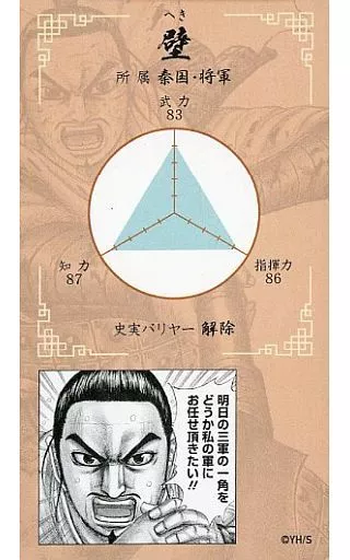 キャラカード 壁 「キングダム展 -信- 戦国名将伝コレクション キャラカード 壁 「キングダム展 -信- 戦国名将伝コレクション