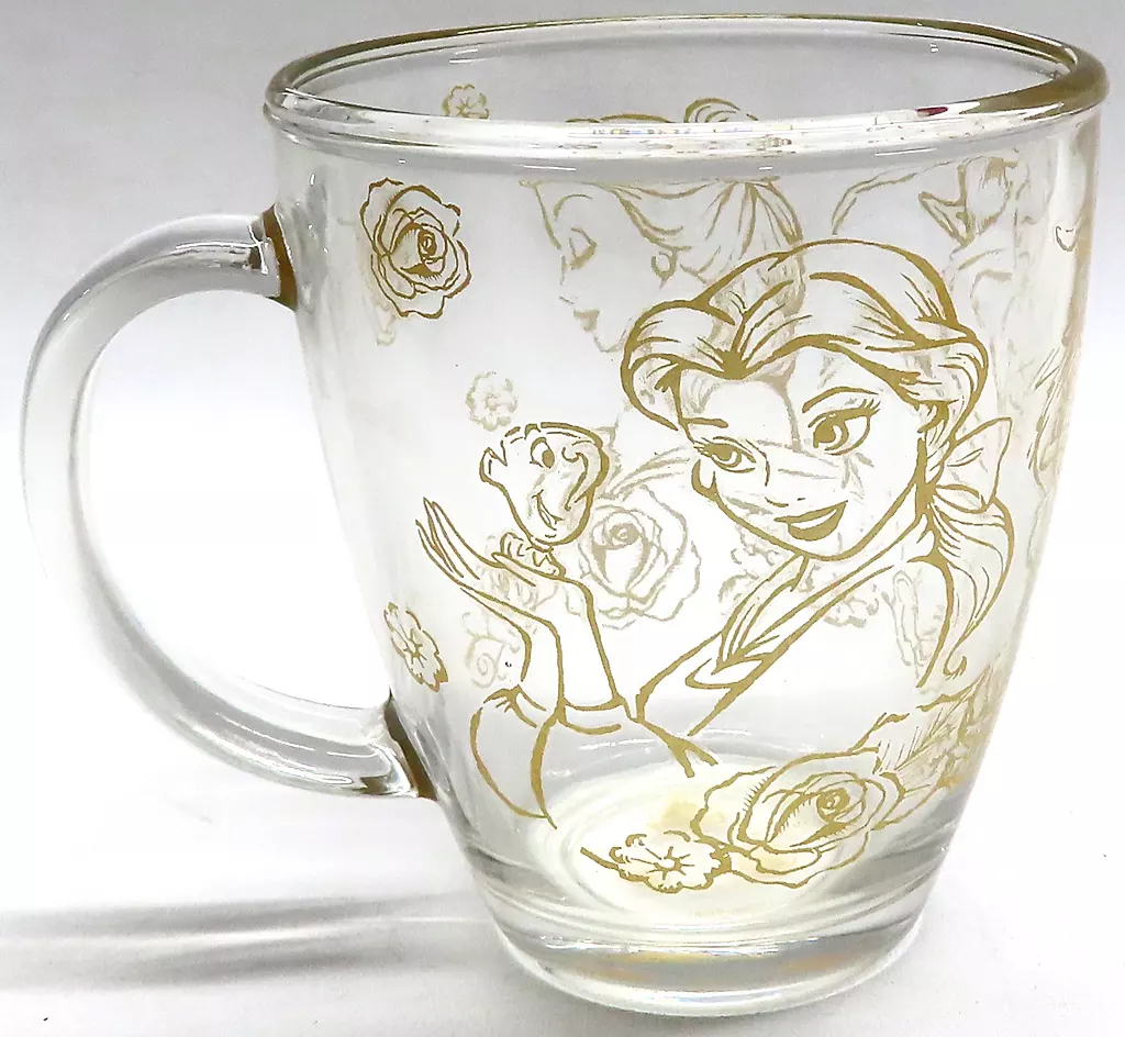 Bell & Wild Animal Glass Mug & Rose Bud TeainFuser set "Disney Beauty