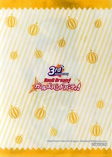 BanG Dream!  奥沢美咲 3周年記念クリアファイル Clear file Okusawa Misaki 3 rd Anniversary Commemorative