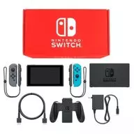 Nintendo Switch本体 カラーカスタマイズ [2019年8月モデル]/Joy-Con(L)グレー(R)ネオンブルー/Joy-Conストラップ：ブラック