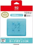 Card Case Card Pocket 24 Aqua Blue (for Switch2)