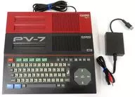 MSX本体 PV-7 (黒) + EXPANSIVE UNIT KB-7 (赤)
