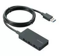 4端口USB集線器，帶USB3.0兼容AC適配器(黑色)[U3H-A408SBK]