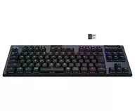 Teclado para juegos mecánicos RGB inalámbrico Logitech G913 táctil (negro) [G913 TKL TCBK]