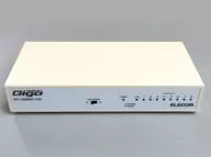 Concentrador de conmutación Gigabit de 8 puertos (blanco) con fuente de alimentación integrada en la carcasa de Elcom Metal [EHC-G 08 mn 2 HJW]