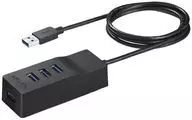 Buffalo USB Hub USB3.0 Self Power Hub 4-Port Top Insert (Black) [BSH4A110U3BK]