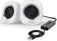 エレコム パソコン用2.0chスピーカー (ホワイト) [MS-P08USB2WH]