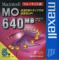 Maxell 3.5 Model MO Disk 640 mb Macintosh Format 5-Sheet Set [MA-M640. MAC. B5P]